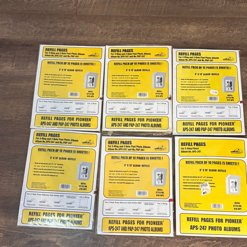 Pioneer Yellow Refill Pages for Photo Albums